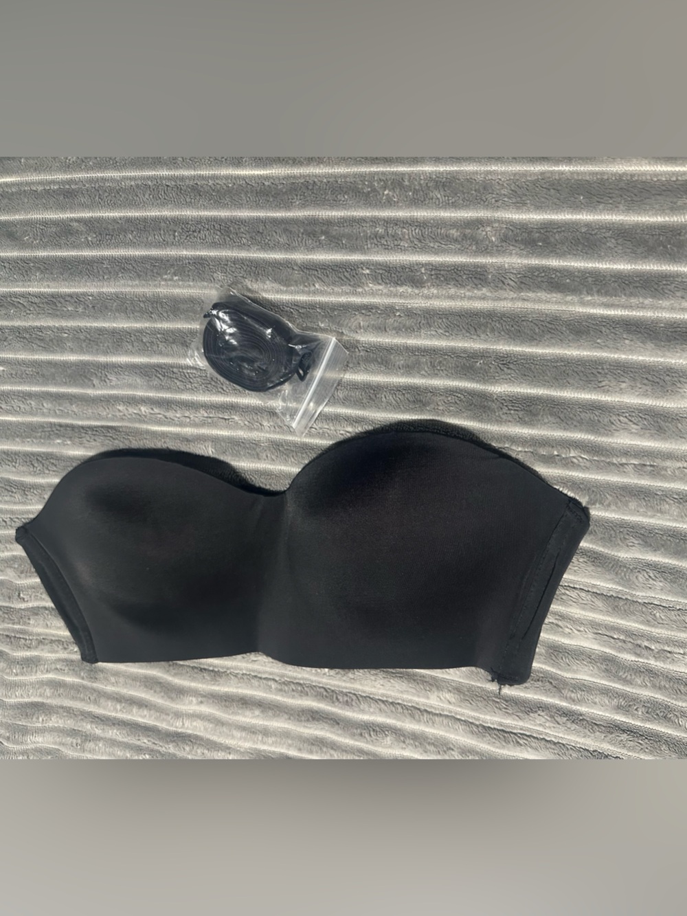 Black Strapless  Bra with Removable Straps